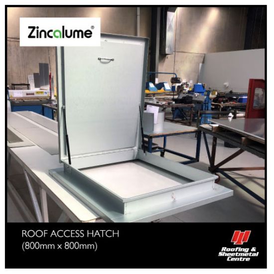 Zincalume roof access hatch