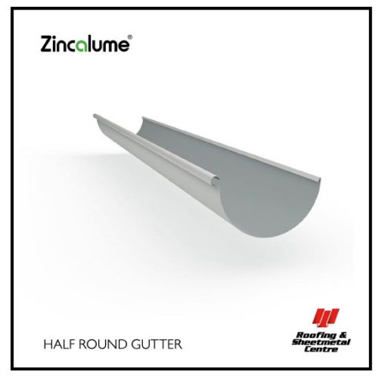 Half Round Gutter Zincalume